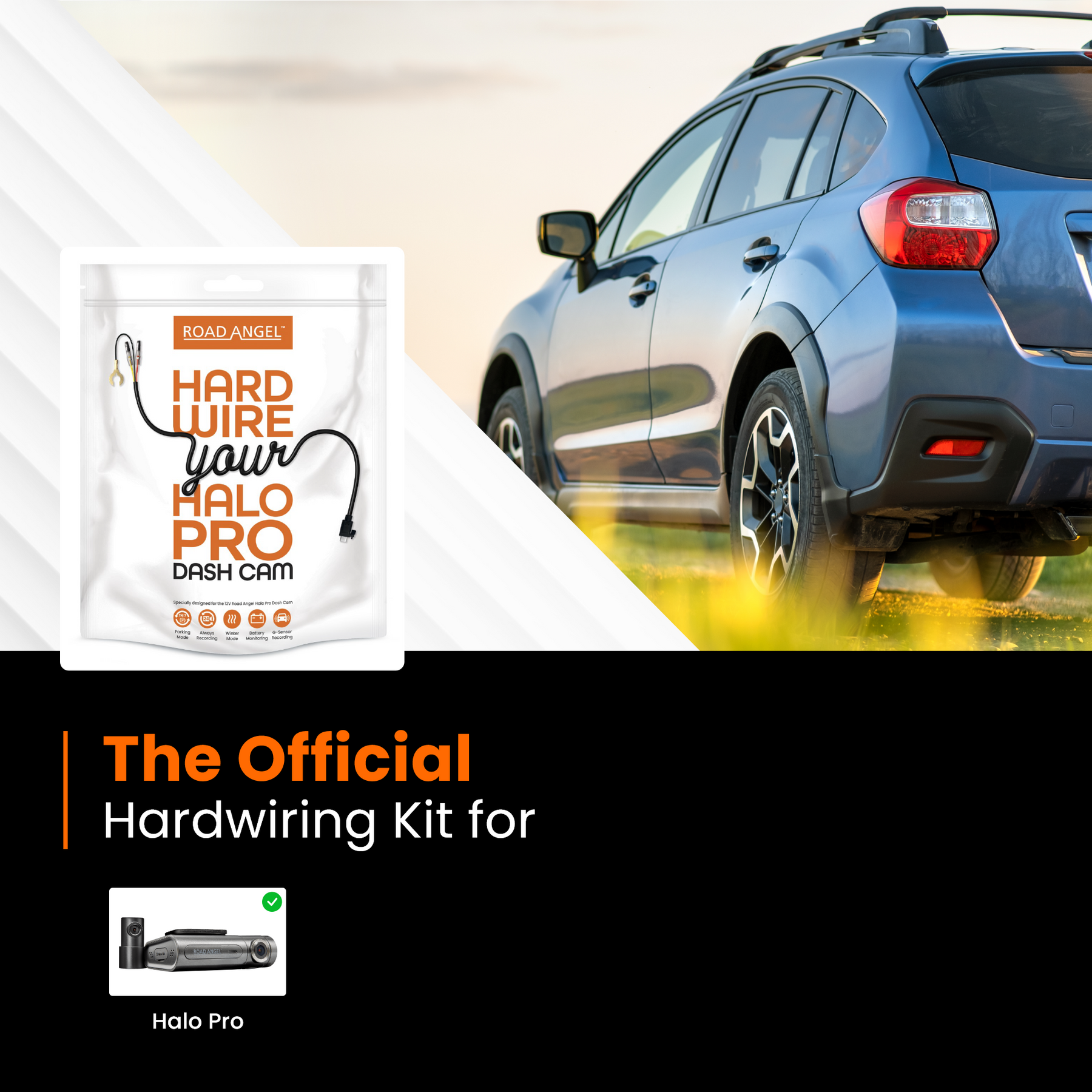 Road Angel Halo Pro64 Hardwire Kit HWK12V